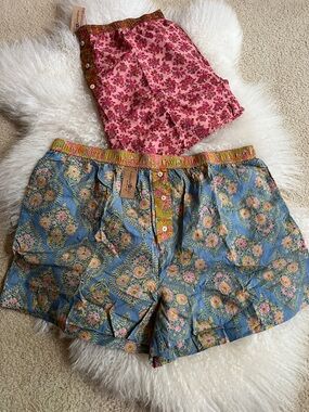 NATURAL LIFE Blue & Pink Floral Boxer Short